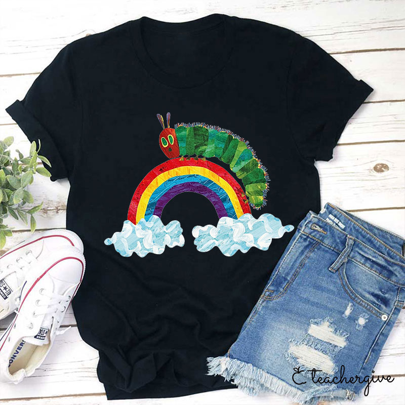 The Very Hungry Caterpillar Rainbow Teacher T-Shirt