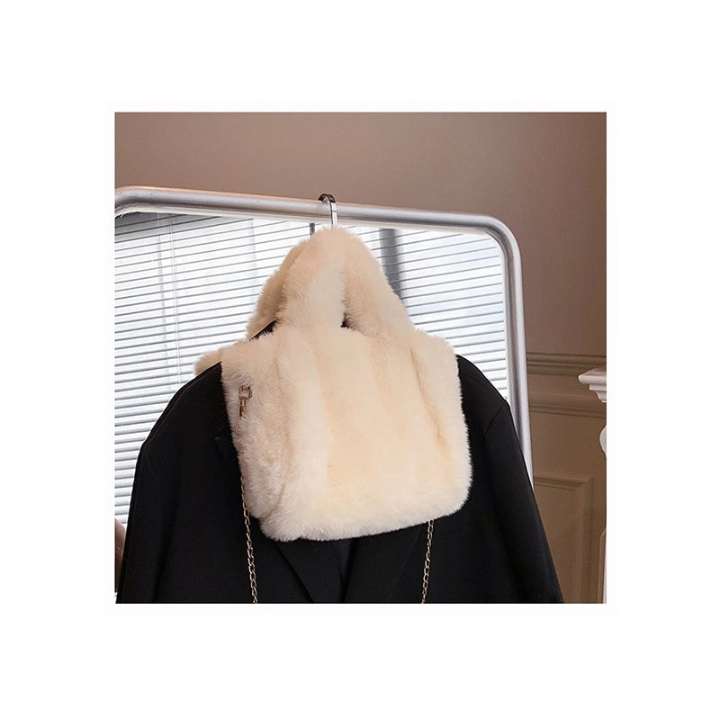 Winter New Mao Mao Bag Women's Bag Large Capacity Women's Shoulder Crossbody Bag Portable Tote Plush Bag