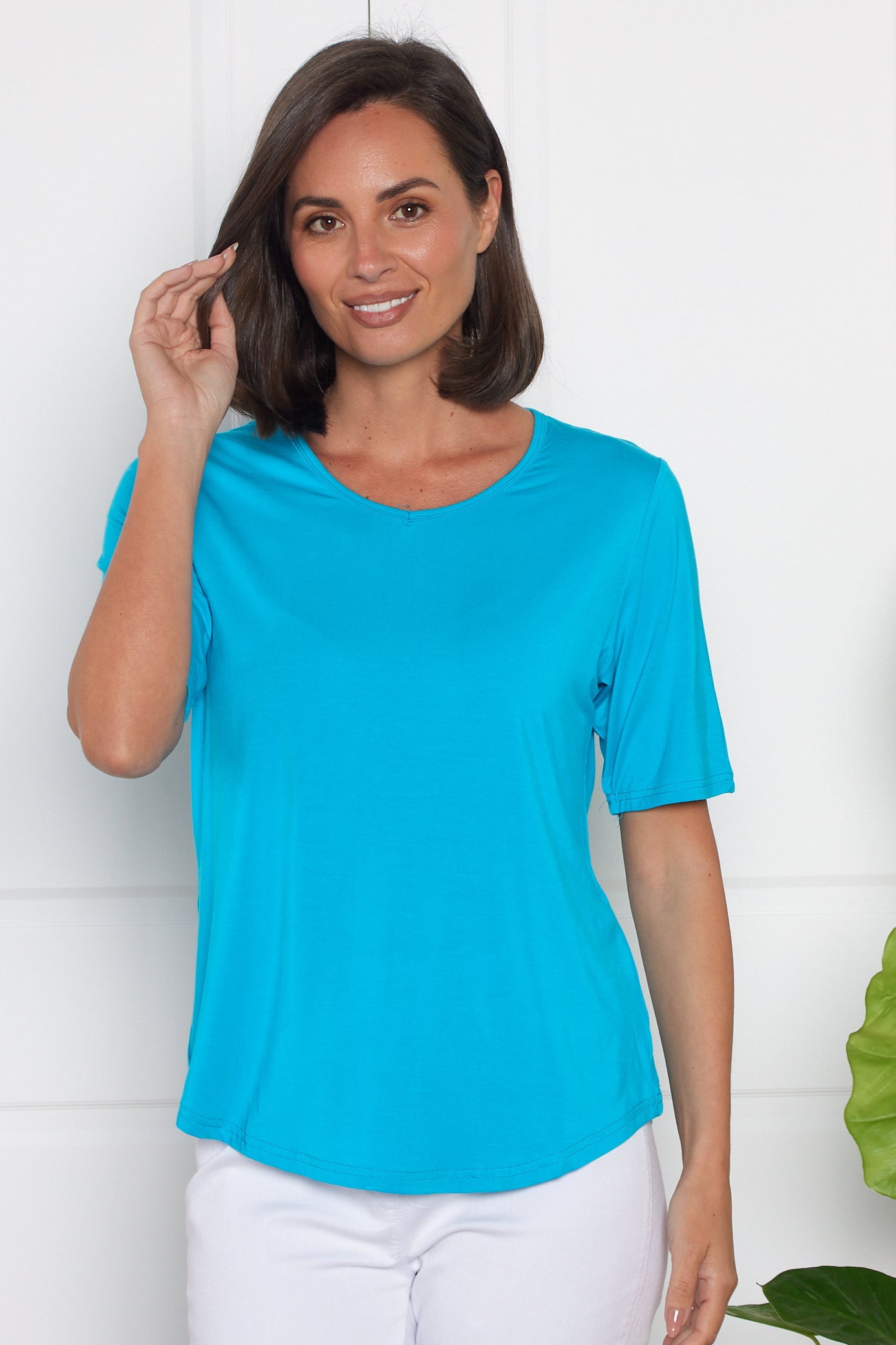 Modal Tee - Aqua Blue