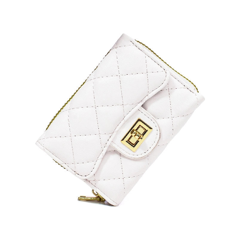 Women's All Seasons Pu Leather Solid Color Sweet Minimalist Square Zipper Card Holder Coin Purse