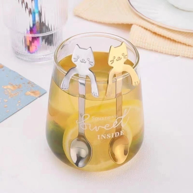 2 Pieces Cute Cartoon Stainless Steel Spoon 1 Piece