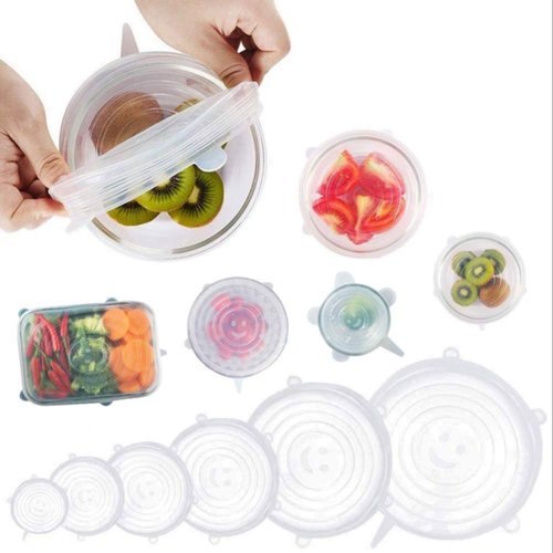 Silicone Stretch lids Reusable eco-Friendly Stretchy lids and Covers for Food and Bowl