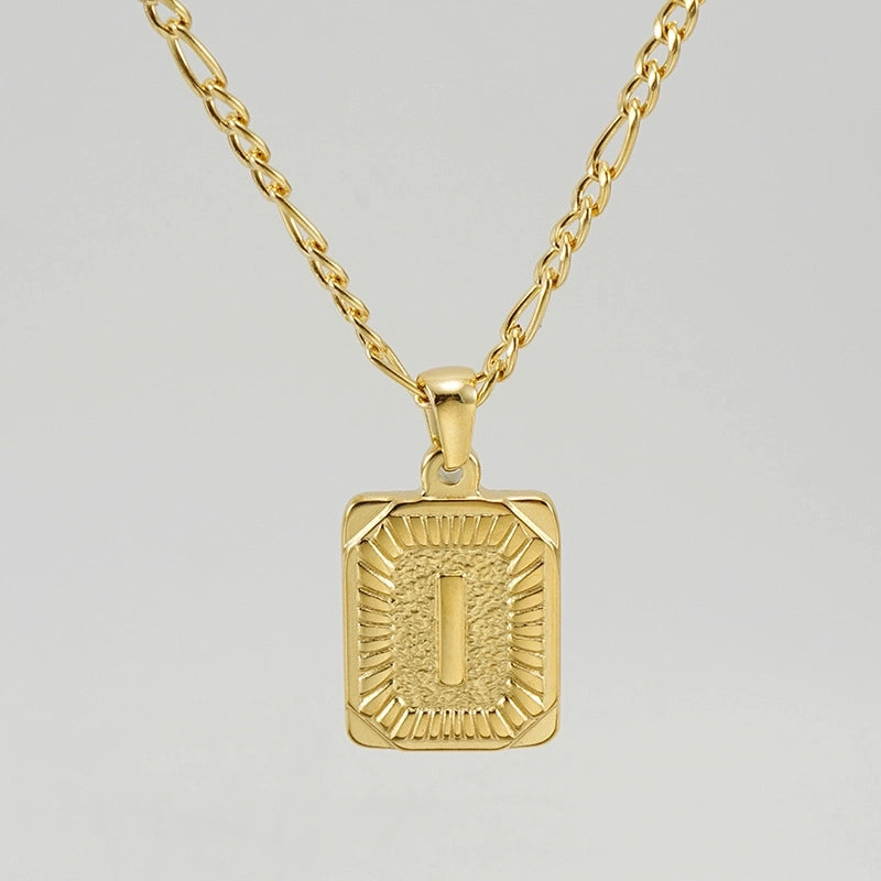 Fashion Letter Titanium Steel Plating Pendant Necklace 1 Piece