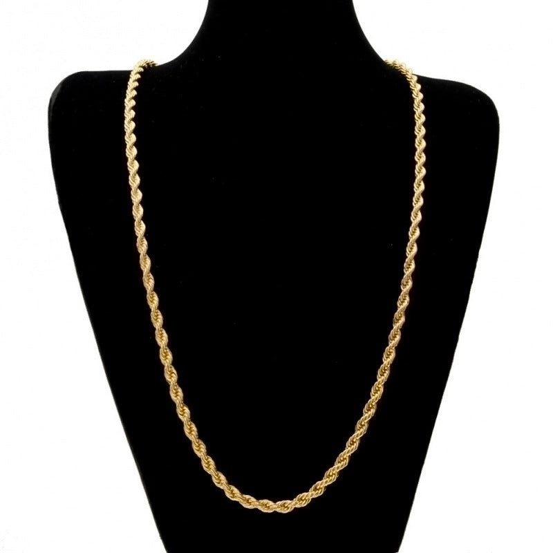 Minimalist Twist Iron Gold Plated Necklace 1 Piece