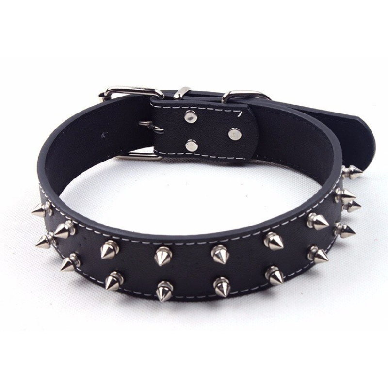 Sharp Spiked Studded Leather Dog Collars