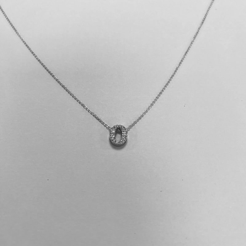 Minimalist Letter Copper Zircon Necklace In Bulk