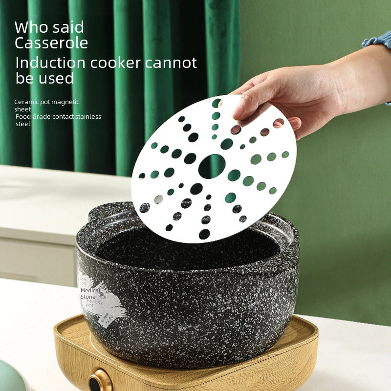 Casserole Magnetic Conductive Sheet Thermal Conductive Sheet Induction Cooker Stainless Steel Ceramic Cooker Corning Glass Pot Inner Bottom Special Heat Transfer Plate