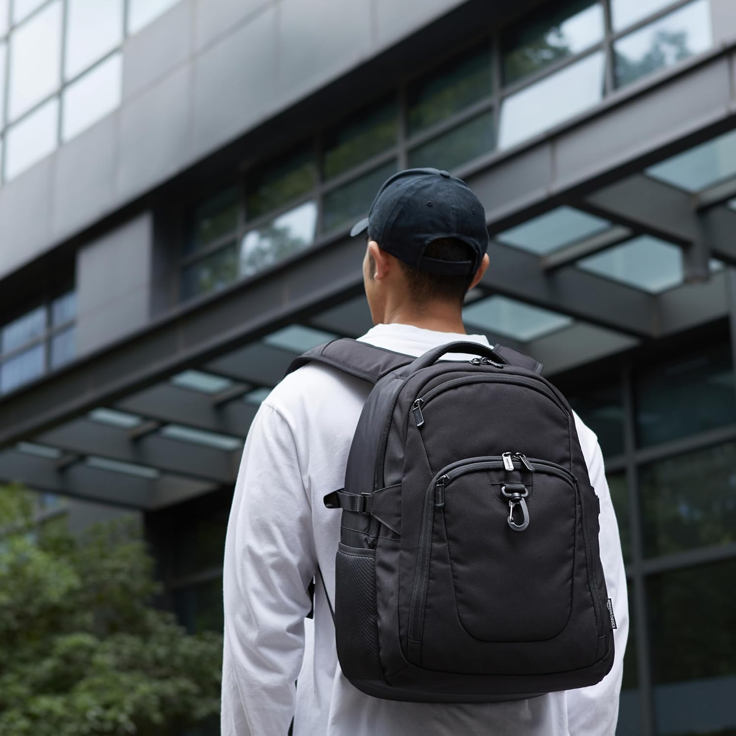 Amazon Basics Travel Laptop Backpack for 17 inch Laptop, Black