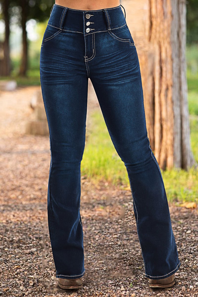 FINAL SALE⚡$24.99 for 6 packs⚡- High-waisted flared denim casual pants (Multiple Colors)