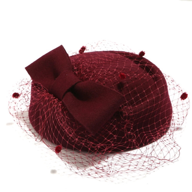 Women's Minimalist Solid Color Flowers Eaveless Fedora Hat