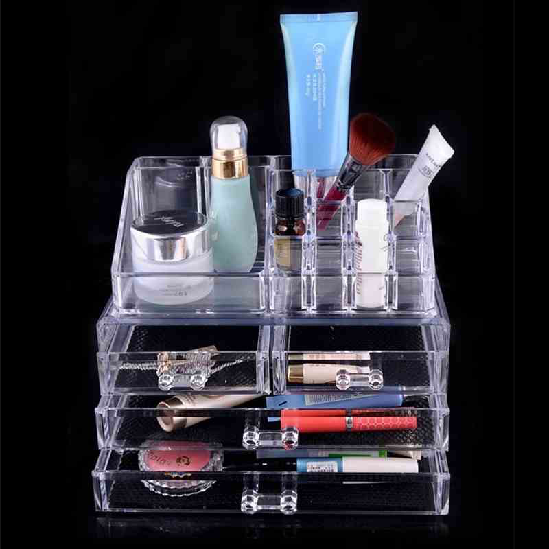 Acrylic transparent Makeup Organizer Storage Boxes