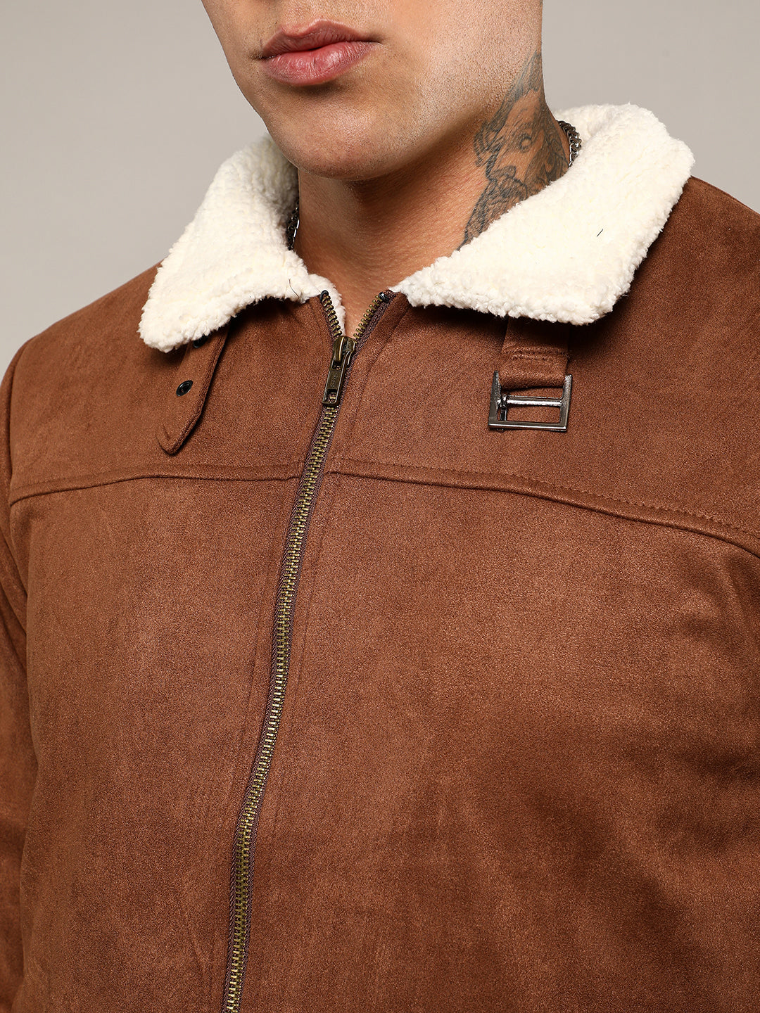 Front Jacket With Fleece Detail