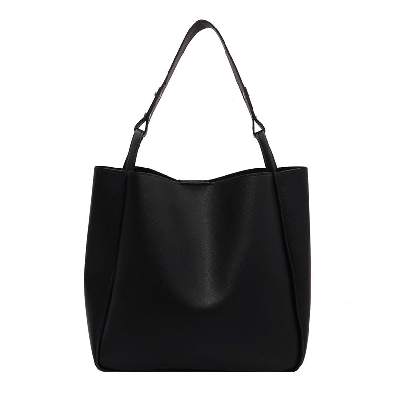 Large Pu Leather Streetwear Bucket Bag
