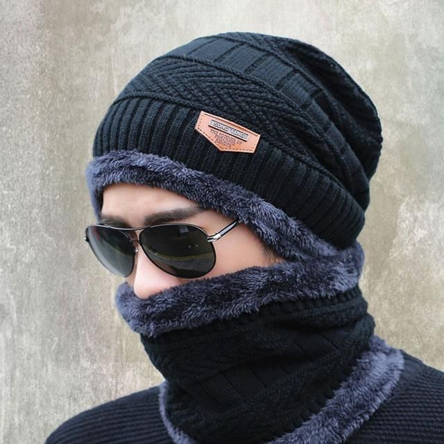 Beanie Cap Set. Wool Cap With Neck Warmer For Men Women| Beanie Hat |Warm Toppi Beanie Hat