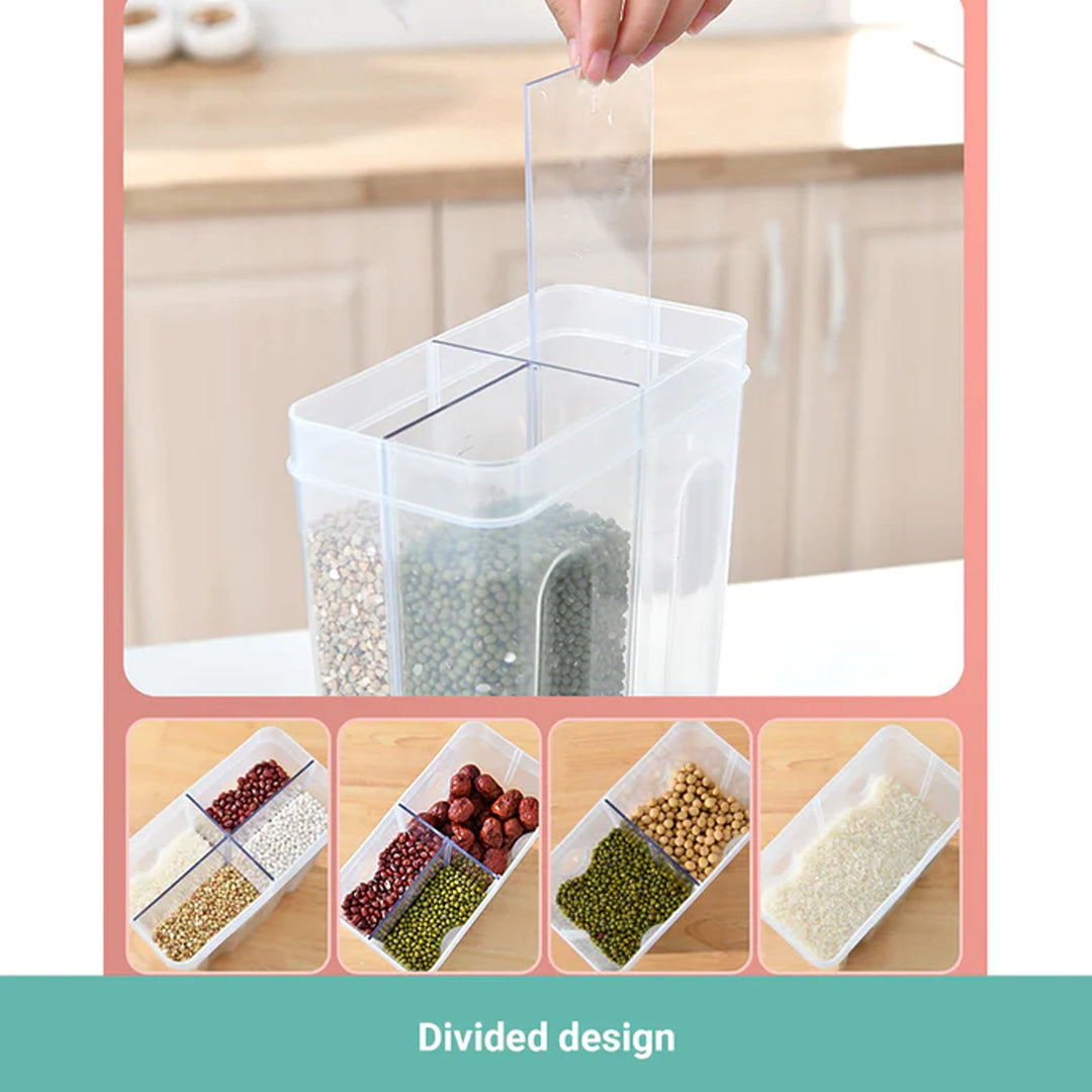 4 Partition Food Storage Jar