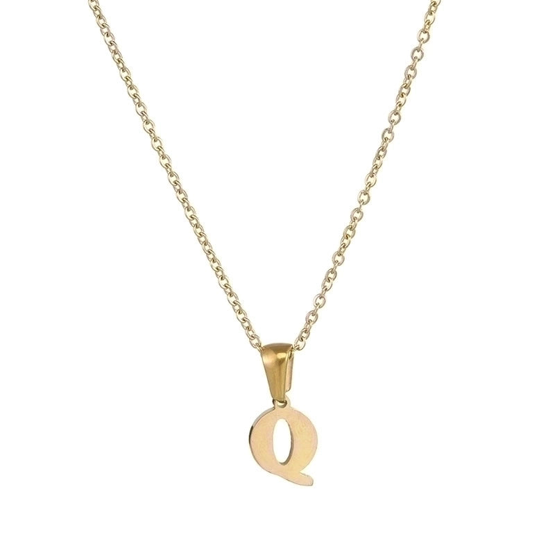 Minimalist Letter Stainless Steel Necklace 1 Piece