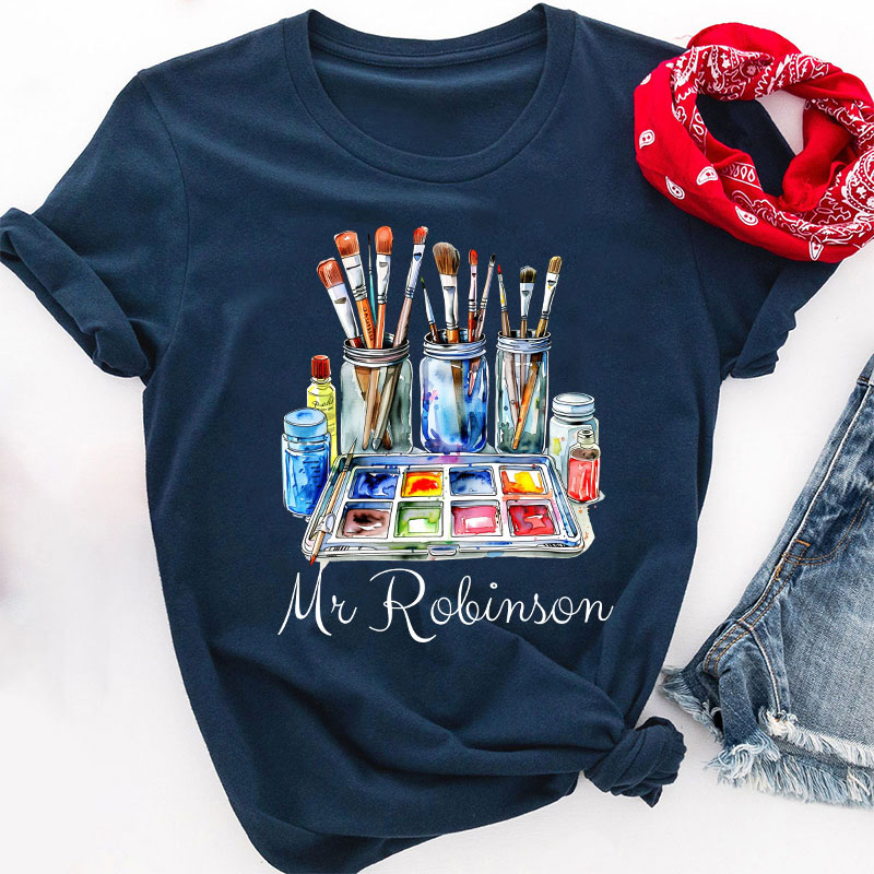 Personalized Let's Make Some Art Teacher T-Shirt