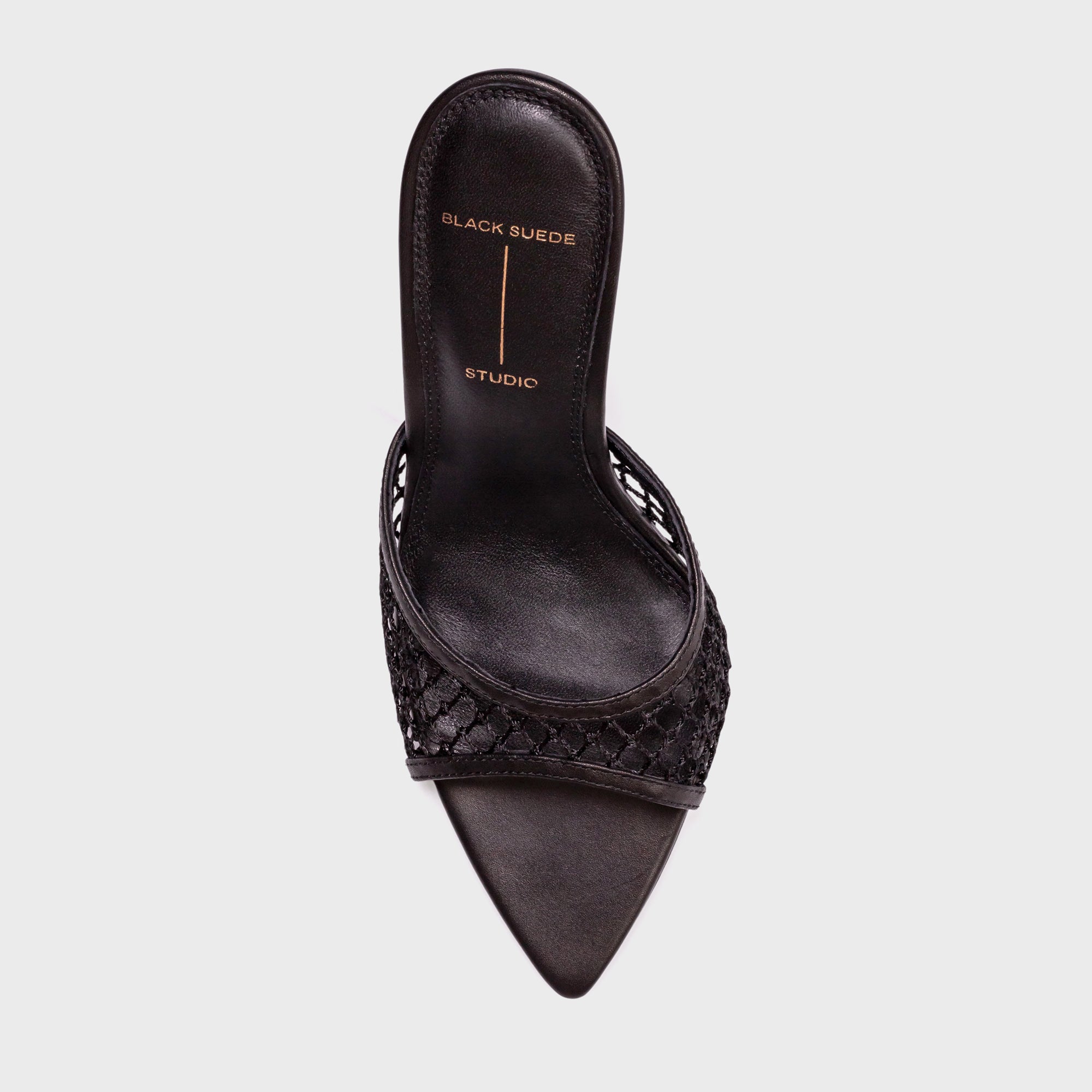 Black Suede Studio Else 100 - Black Woven Mesh