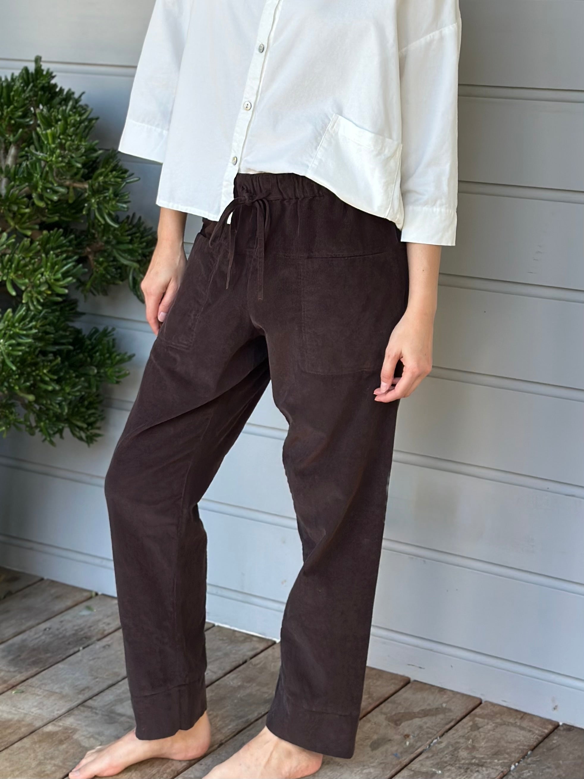 darcy pants -  chocolate cord