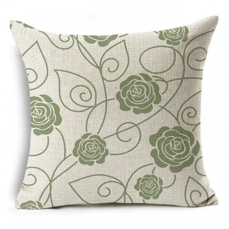Vacation Plant Linen Pillow Cases