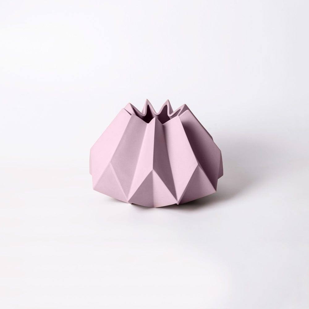 Origami Porcelain Vase Short - Pink