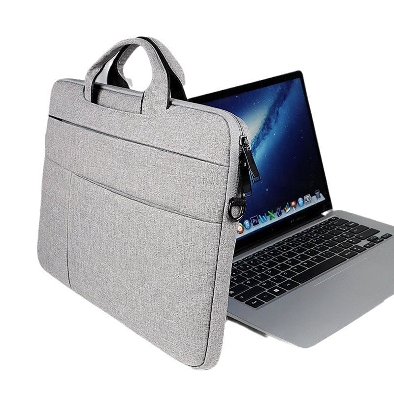 Unisex Oxford Cloth Solid Color Basic Classic Style Square Zipper Laptop Bag