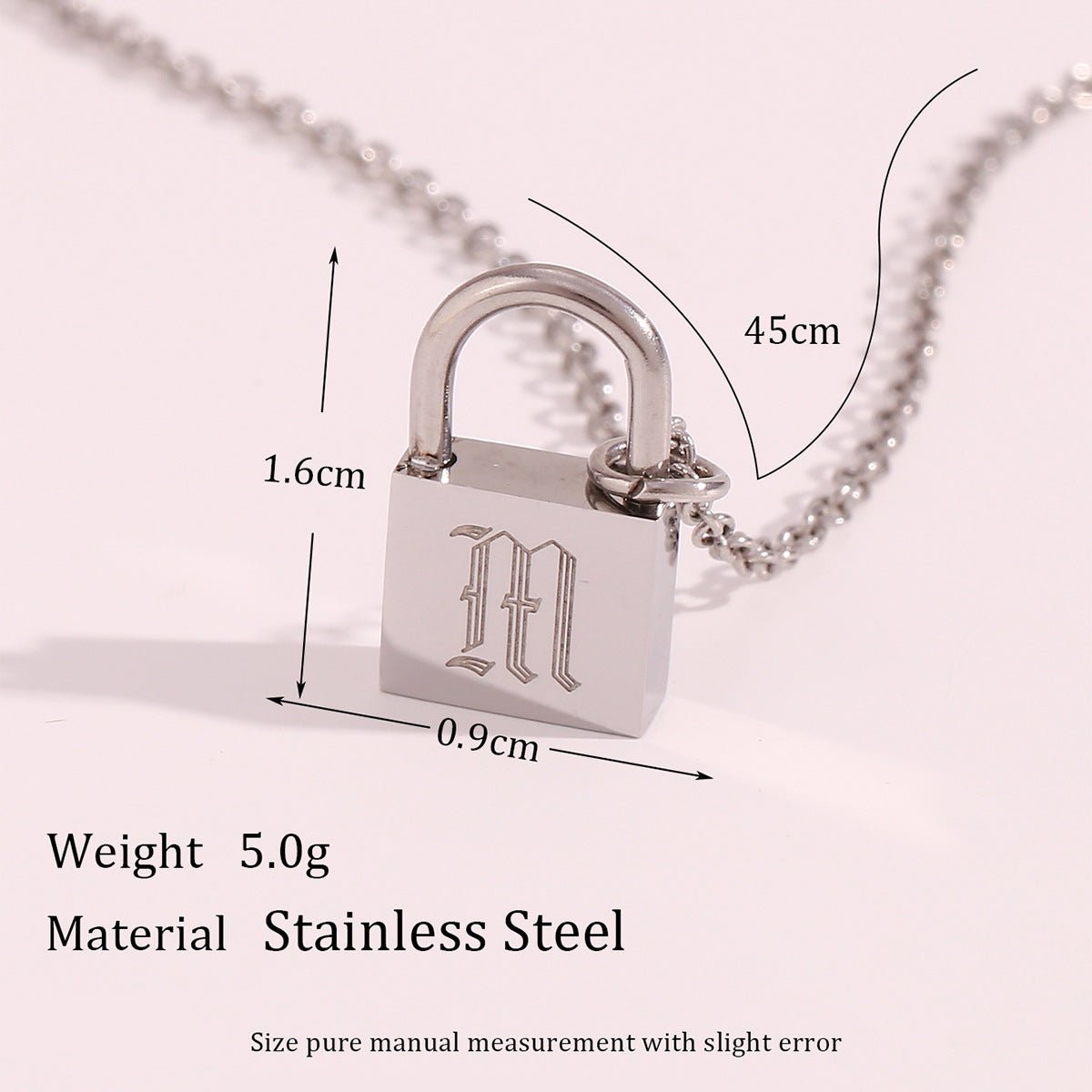 Fashion Letter Geometric Stainless Steel Electroplating Necklaces