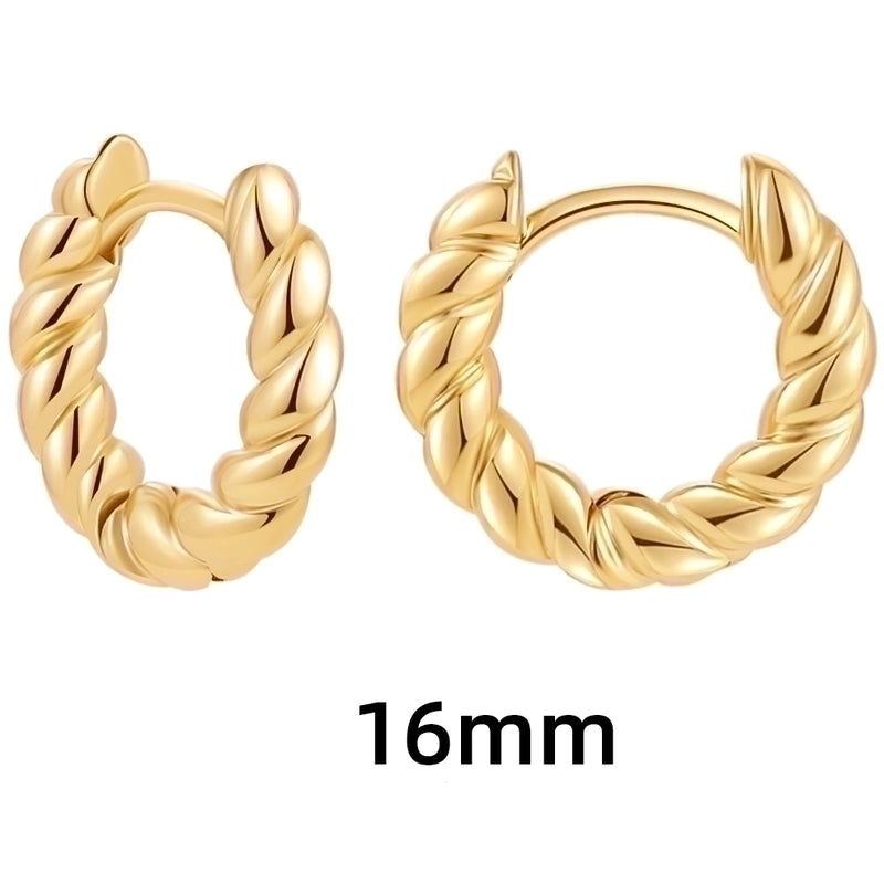 1 Pair Minimalist Heart Shape Plating Copper Earrings