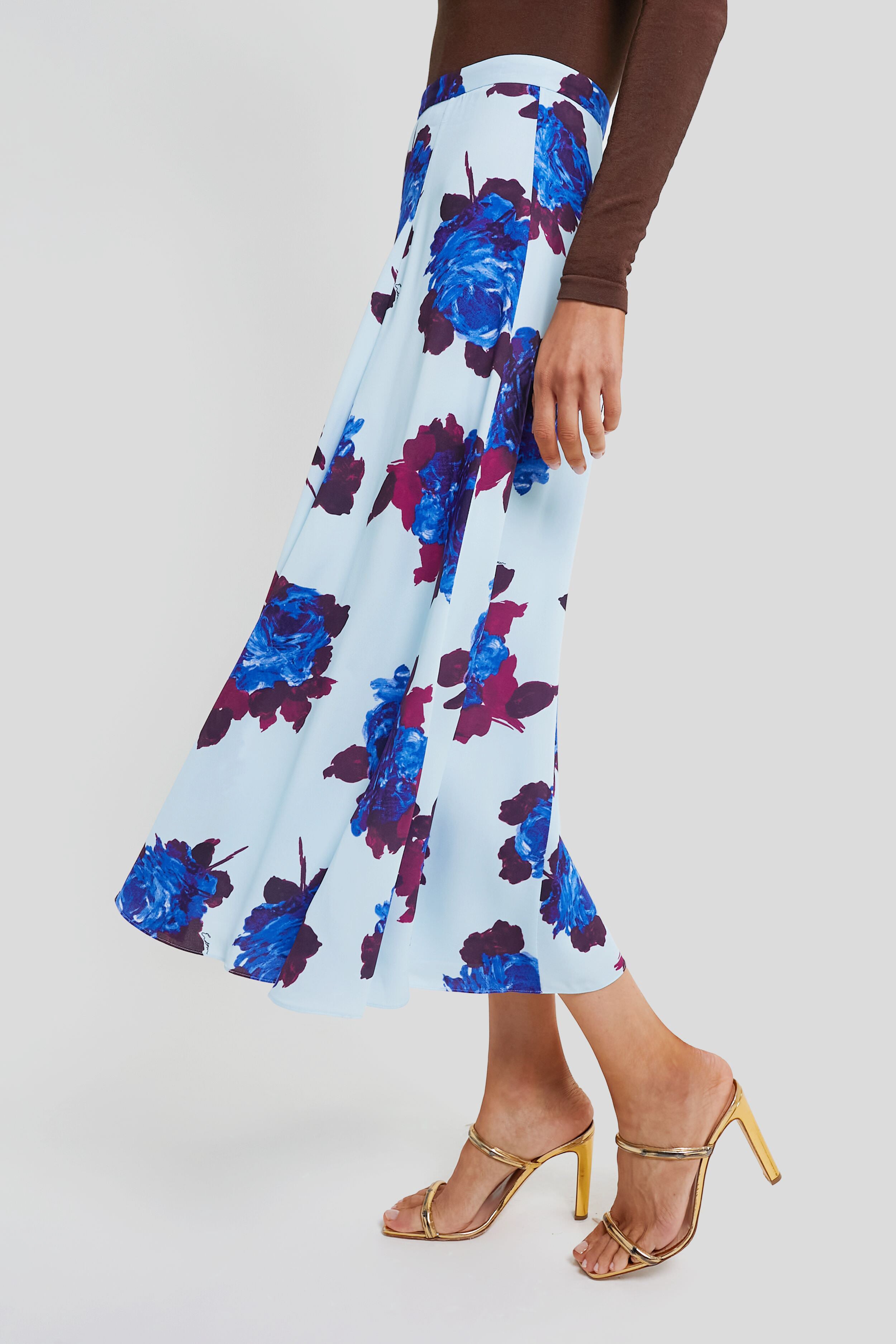 Rossini Rose Ice Blue Long Panel Skirt