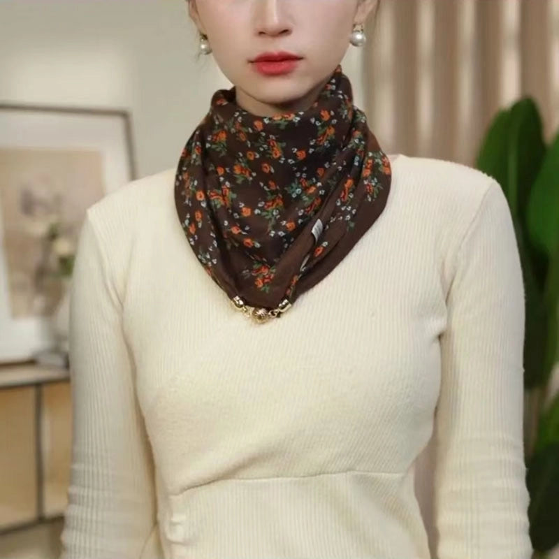 Women's Streetwear Printing Cotton And Linen Silk Scarf