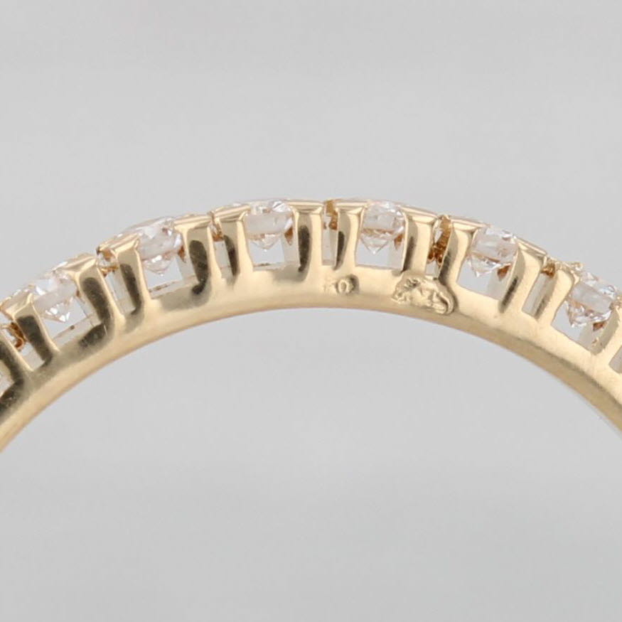 0.54ctw Diamond Eternity Ring 18k Yellow Gold Size 5 Wedding Band Stackable