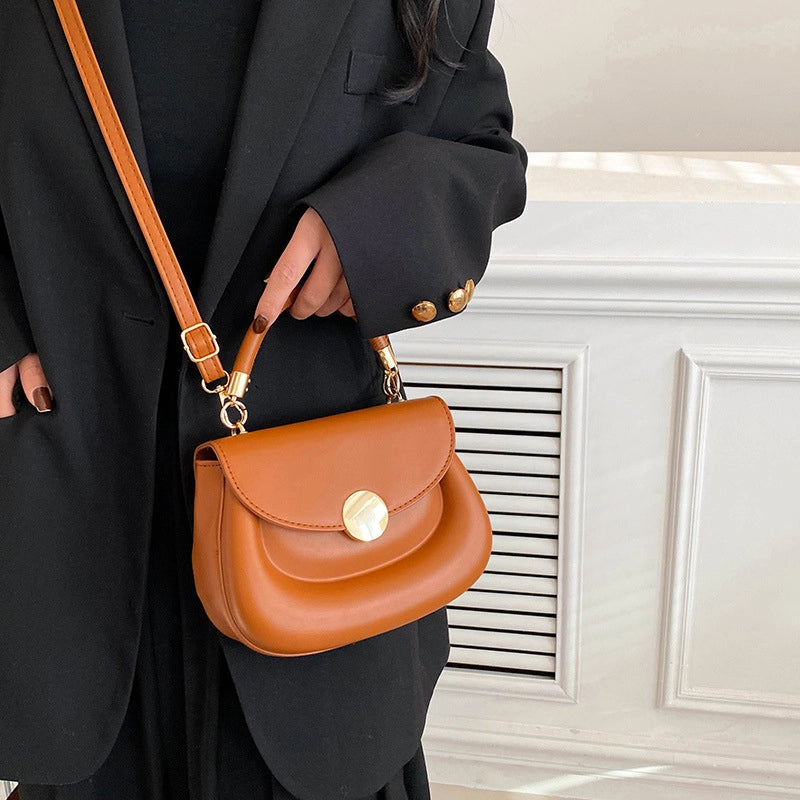 Women's Small Summer Pu Leather Streetwear Square Bag