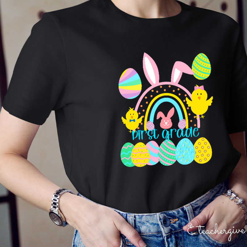 Personalized Grade Eggs Teacher T-Shirt