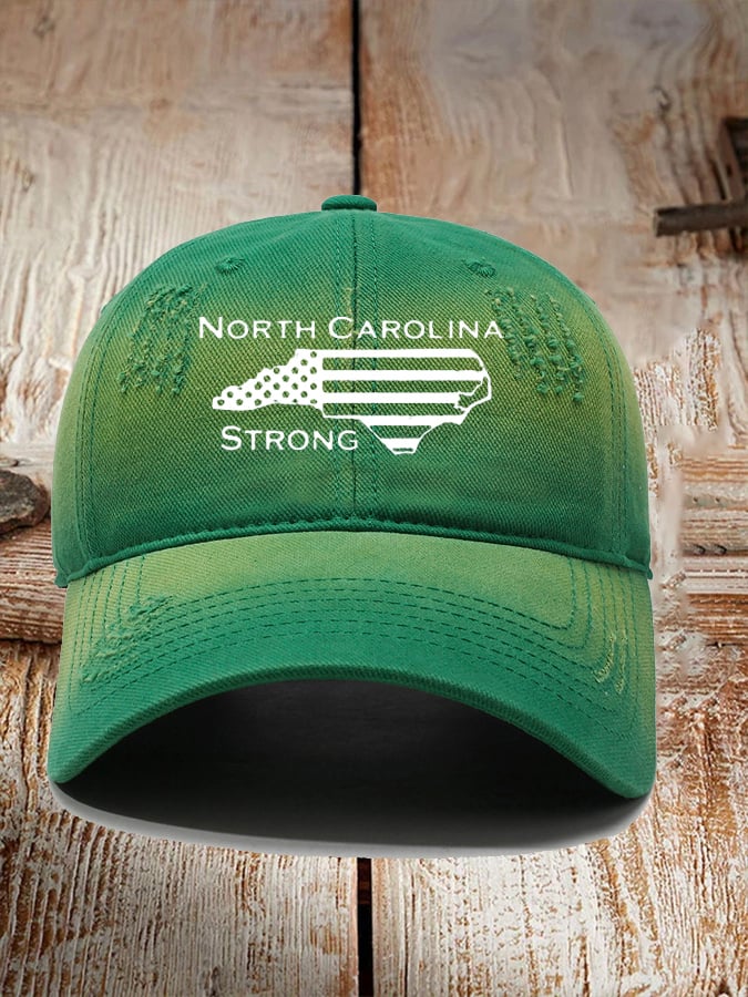 Vintage North Carolina Strong Printed Baseball Cap