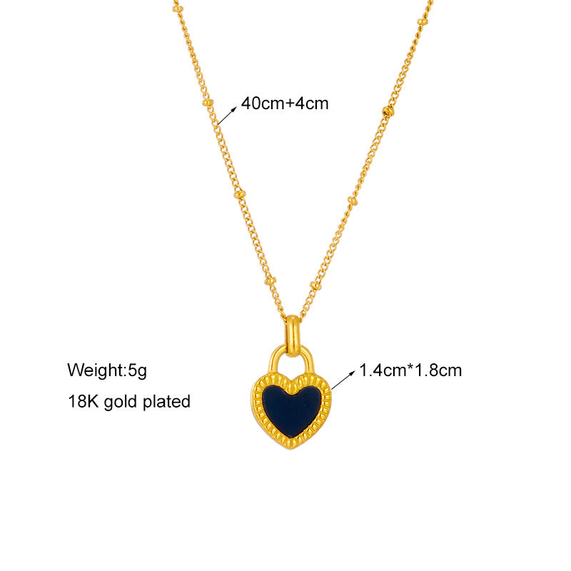 Fashion Women Heart Titanium Steel Electroplating Jewelry Sets