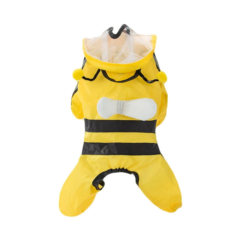 Puppy Raincoat Four-legged Waterproof All-inclusive Teddy Poncho Pet Rainy Day Clothes Small Medium Dog Bixiong Bomei
