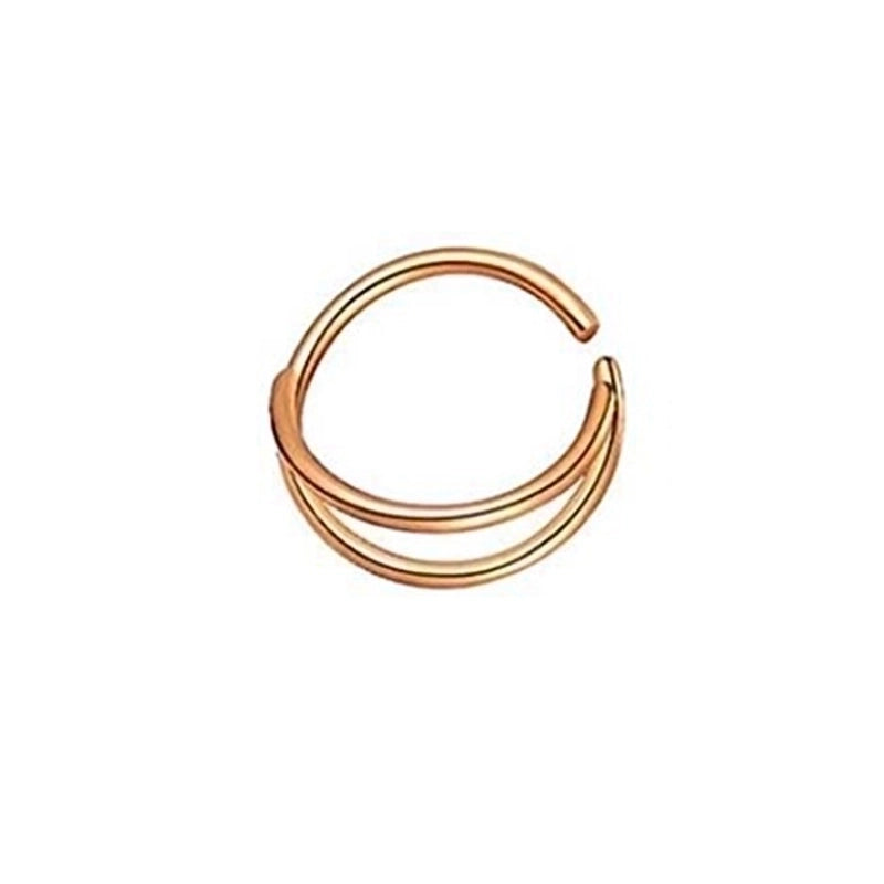 Minimalist Solid Color Stainless Steel Plating Nose Ring 1 Piece