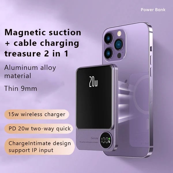 🔥 Big Sale- BUY 1 FREE SHIPPING- Powerbank Magnetic-(Buy 10000mAh save more)
