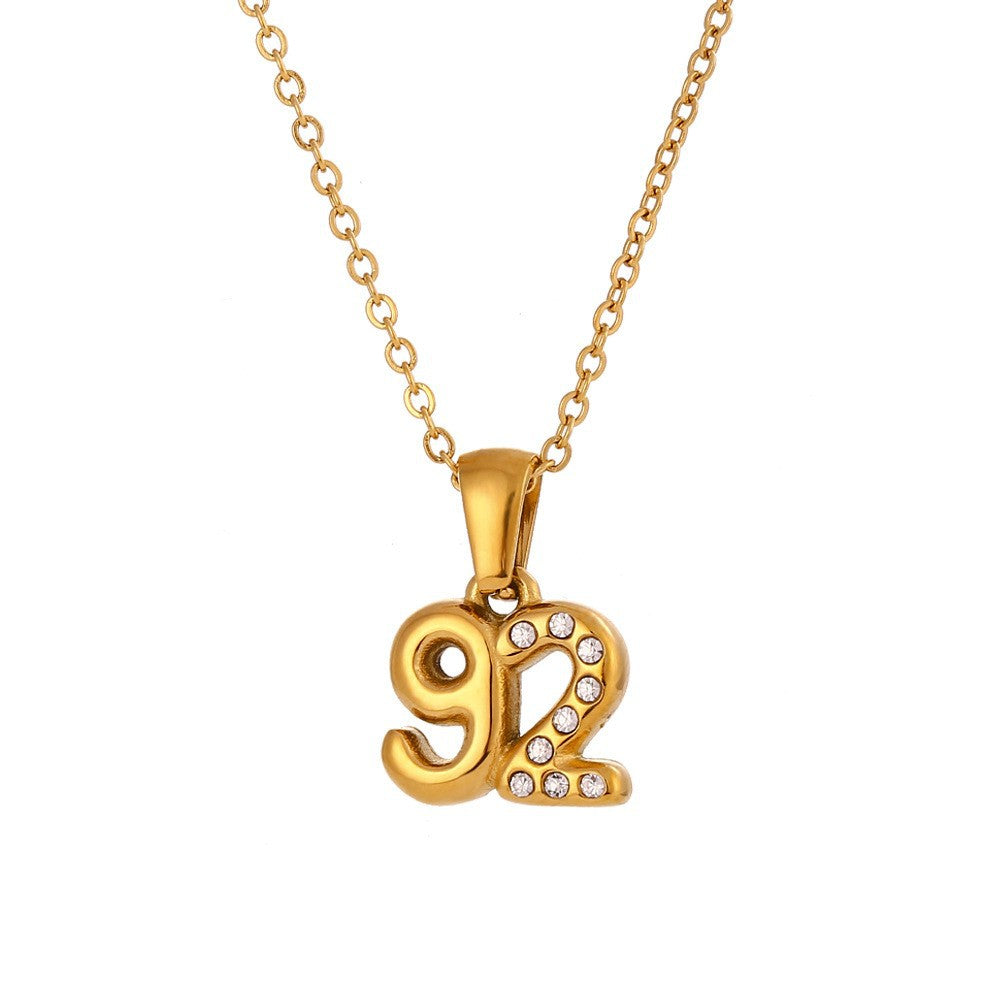 Fashion Quadrilateral Geometric Stainless Steel 18K Gold Plated Necklaces