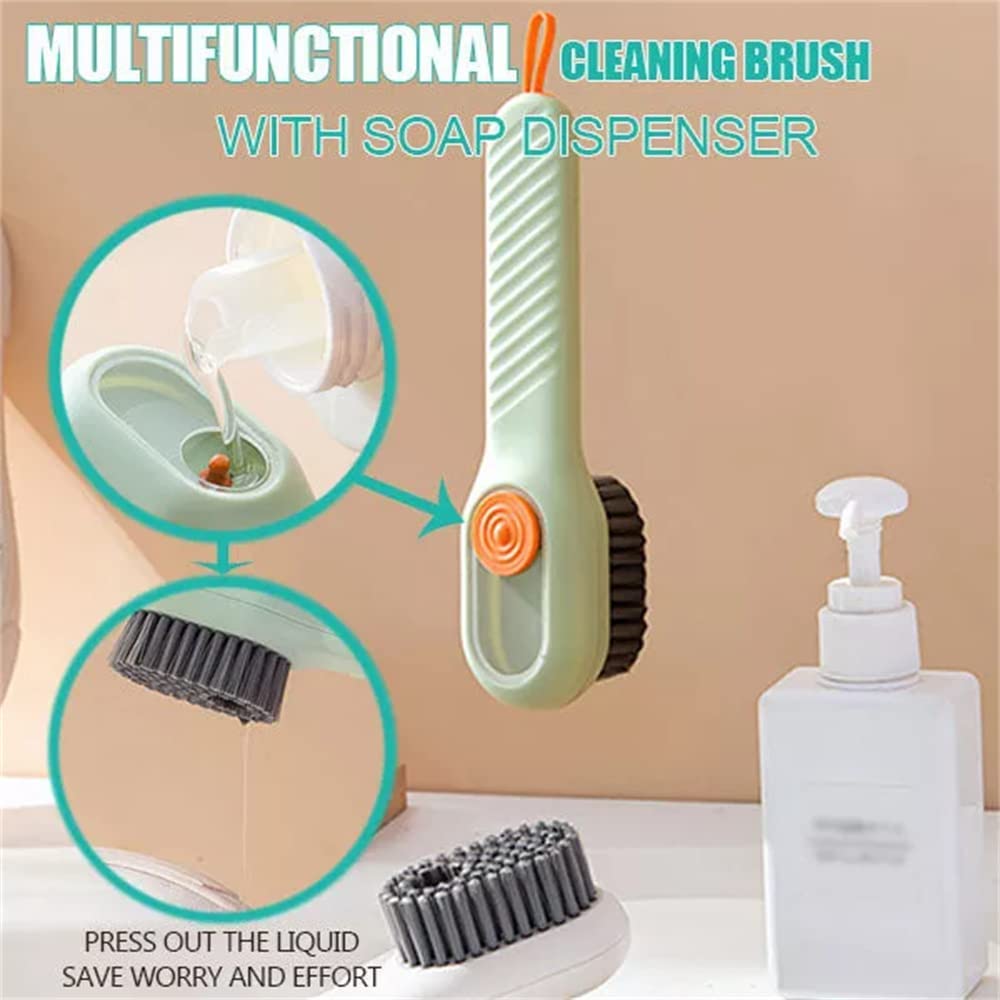 Multifunctional Liquid Shoe Brush. Press Type Soft Bristle Shoe Cleaning Brush