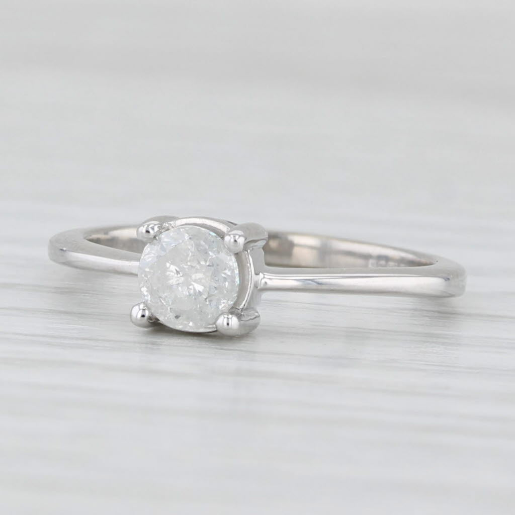 0.45ct Round Diamond Solitaire Engagement Ring 10k Gold Sz 5 Jacque Christie COA