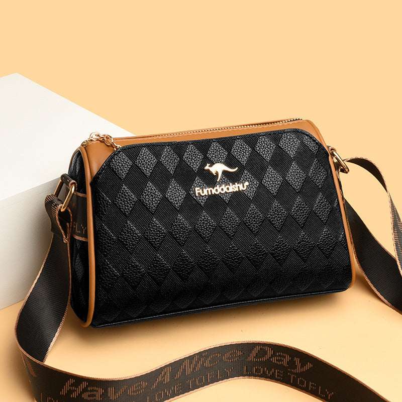 💕Fashion Diamond Pattern Large Capacity 3-Layer Crossbody Bag🔥