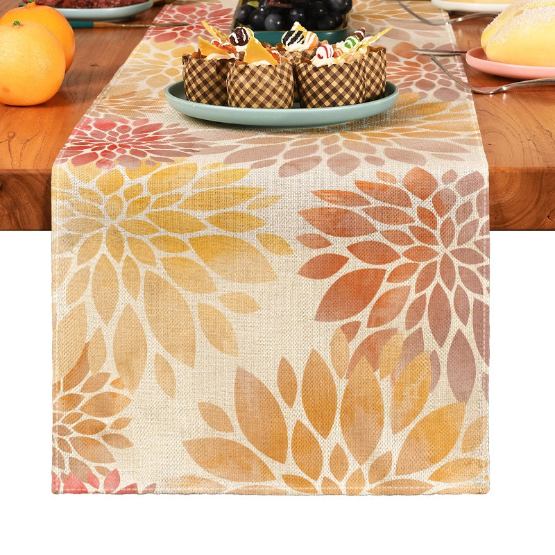 Elegant Classical Leaf Linen Tablecloths