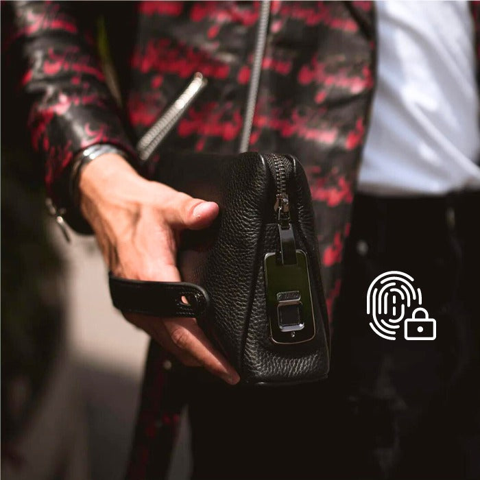 Premium Leather Fingerprint Man Bag