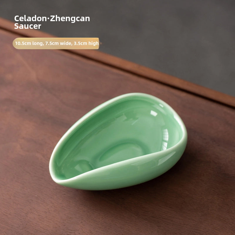 Ceramic Tea Lotus Bean Tray Tea Tray Kung Fu Tea Set Spare Parts Retro Black Celadon White Porcelain Tea Spoon Spatula