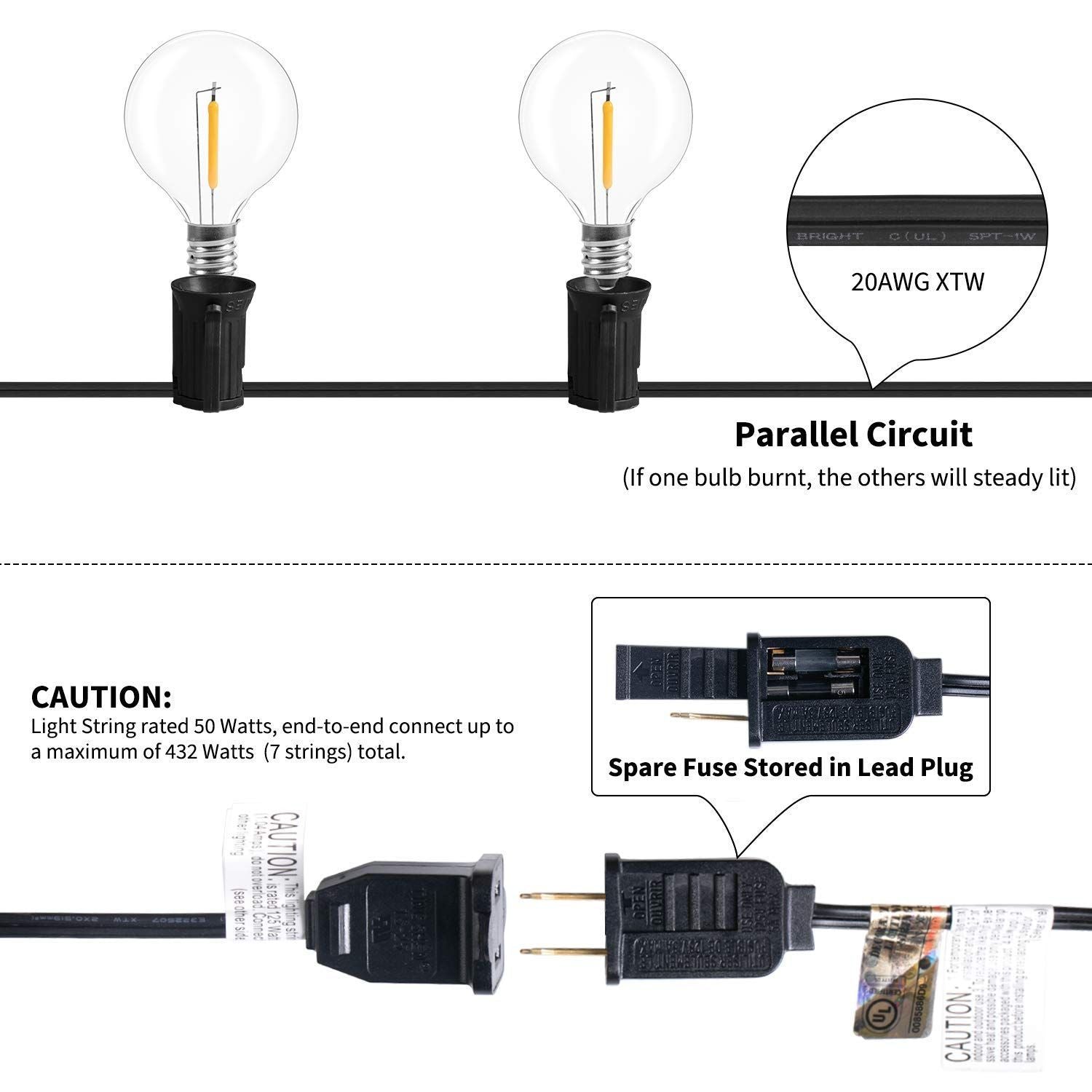 SOLAR POWERED LED OUTDOOR STRING LIGHTS