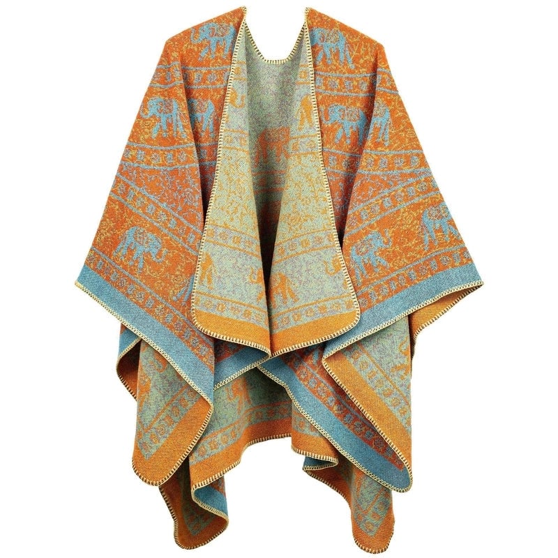 Unisex Retro Ethnic Style Geometric Acrylic Shawl