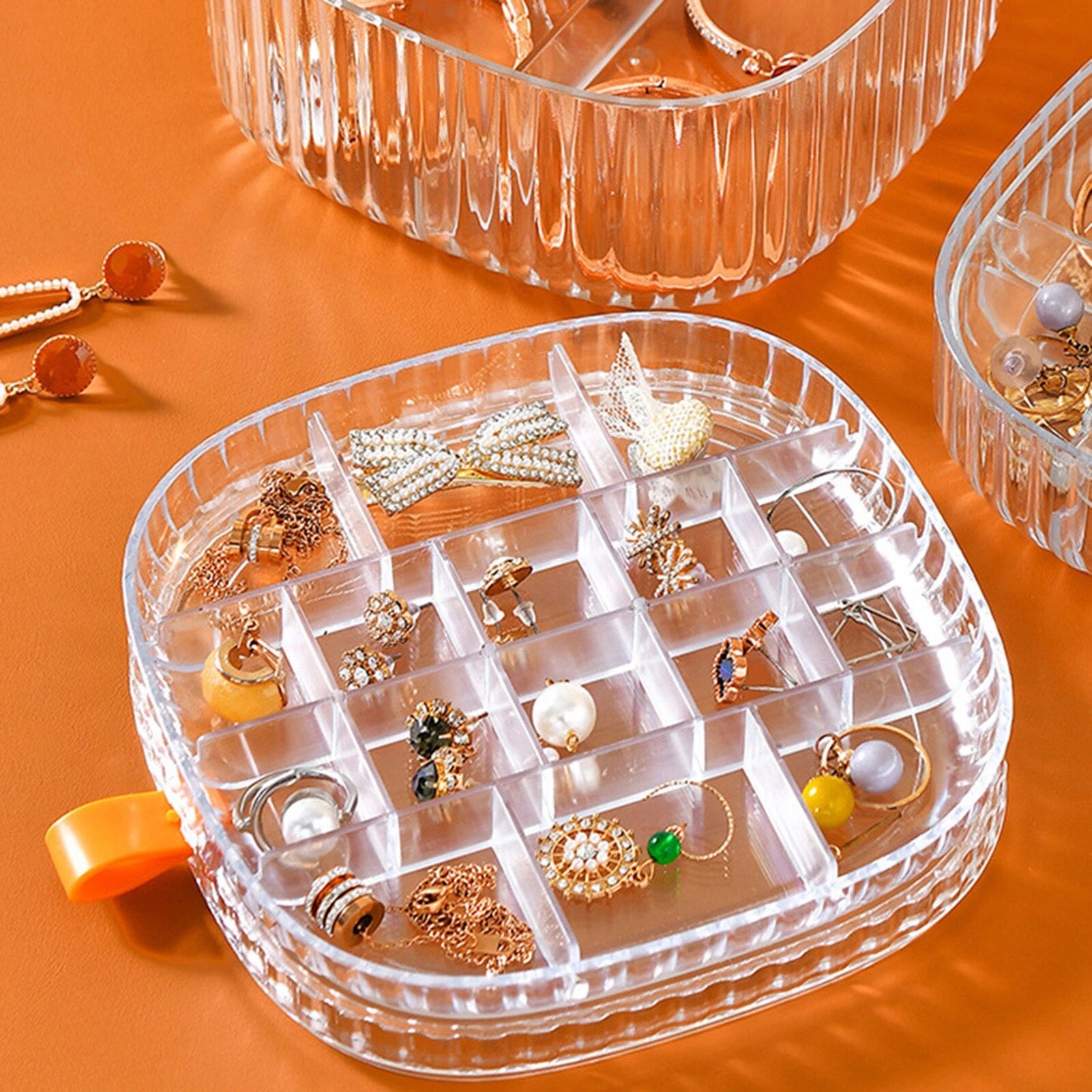 3-Layer Transparent Ring Organizer