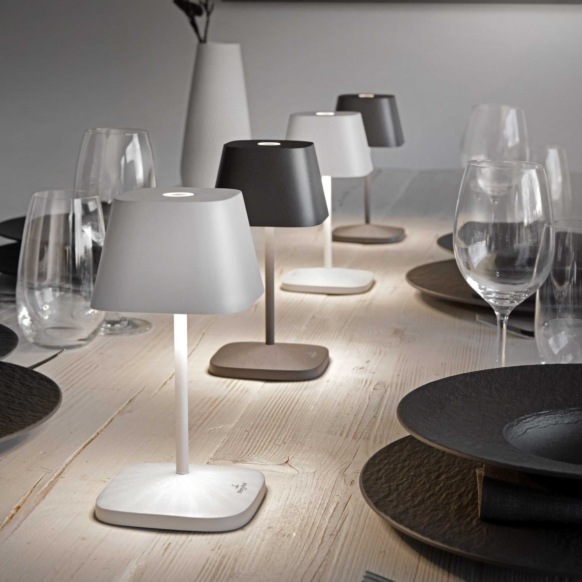 Sompex Neapel 2.0 Outdoor Rechargeable Table Lamp. white