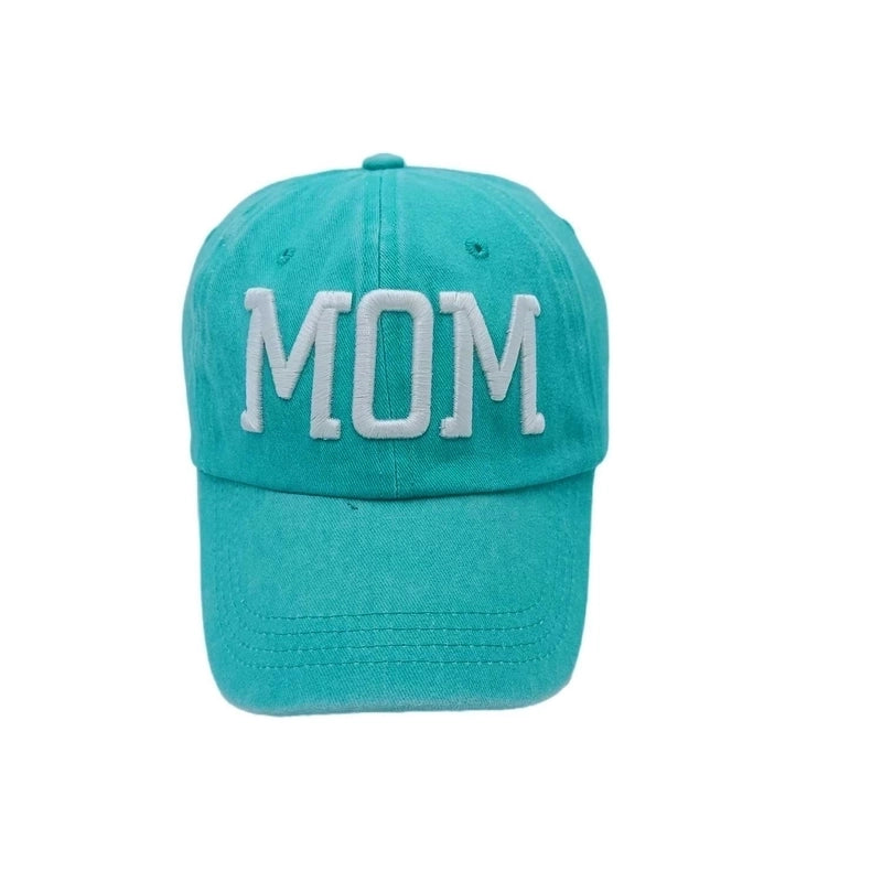 Women's Mama Minimalist Solid Color Patchwork Flat Eaves Baseball Cap